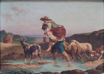 19th century French school
Farmer crossing...