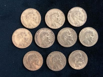 Lot of 10 20 F gold coins, worn and rubbed

Sold...
