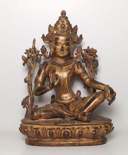 TIBET late 19th/early 20th century
Gilded...