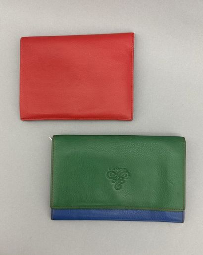LANCEL
Red, green and blue smooth leather...
