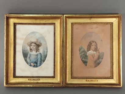 Pair of 19th century drawings
Portraits of...