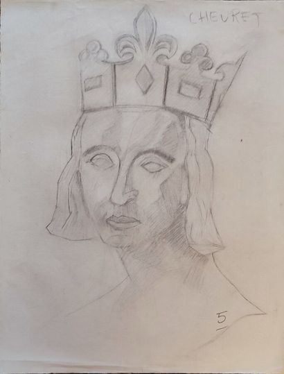 CHEURET Catherine 
Portfolio of charcoal...