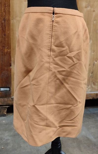CARVEN
Orange fabric ensemble with single-breasted...
