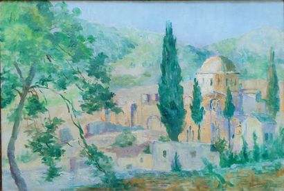 Modern school
Orthodox Church in a landscape
Oil...
