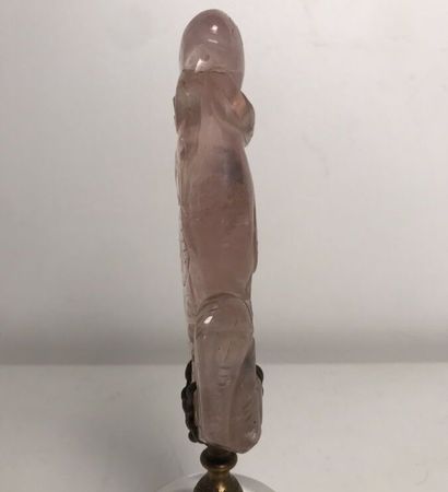CHINA
Rose quartz budgie 
With base
Height...