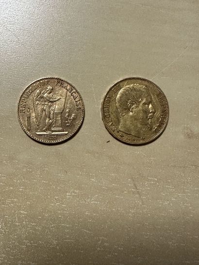 2 pieces of 20 francs gold, Napoléon III

Lot...