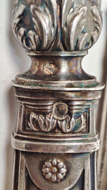 Filled silver and horn salad servers
Minerve...