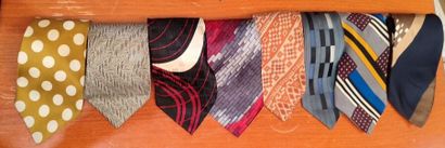 LANVIN
Set of eight wide ties