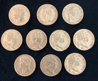 Lot of 10 20 F gold coins, worn and rubbed

Sold...