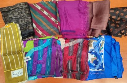 Lot of scarves, some signed GIANFRANCO FERRE,...