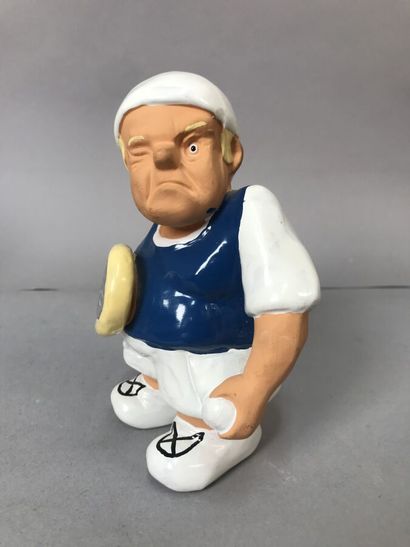 Lot :
- glazed terracotta tennis player
-...