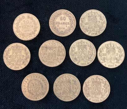Lot of 10 20 F gold coins, worn and rubbed

Sold...