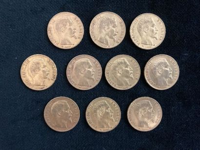 Lot of 10 20 F gold coins, worn and rubbed

Sold...