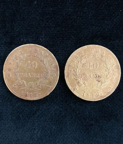 Lot of 2 40 F gold coins, worn and rubbed

Lot...
