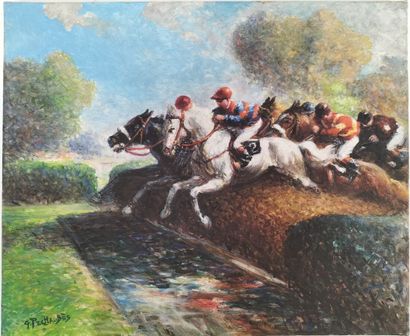 Géna Péchaubès
Show jumping
Oil on canvas
signed...