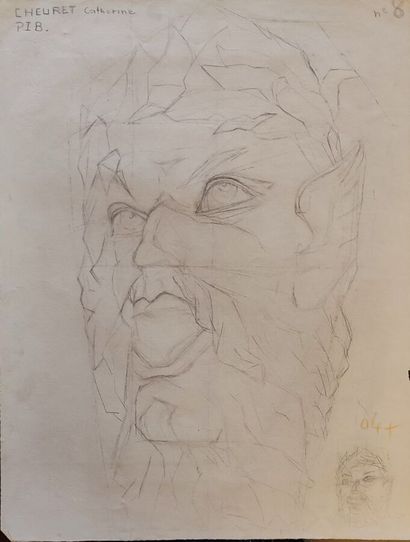 CHEURET Catherine 
Portfolio of charcoal...