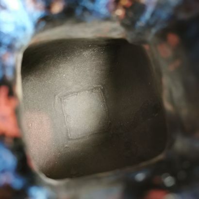 CHINA
Three hu vases in cracked and flamed...