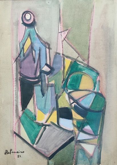 PALMERO José (1901-1984)
Cubist composition
Mixed...