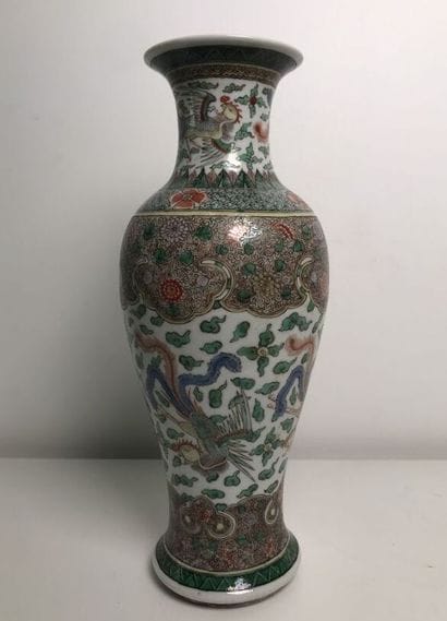 CHINA
Green family porcelain vase
Height...