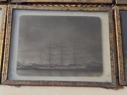 Set of 6 framed photographs on glass plates
Height...