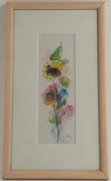 KMELUCK Vassil (1903-1986) 
Bouquet of flowers
Ink...