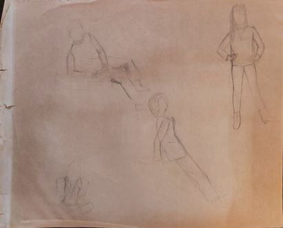 CHEURET Catherine 
Portfolio of charcoal...