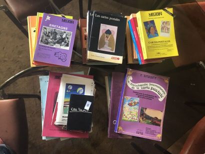 Set of books on cards and stamps, including...
