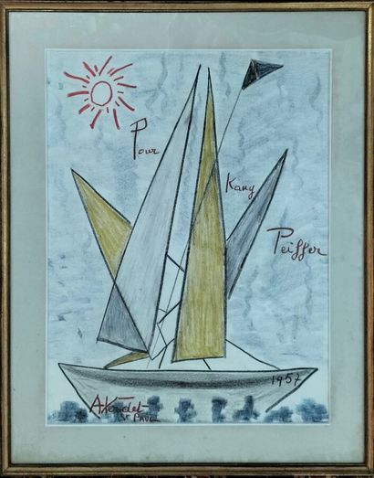 VERDET André (1913-2004)
Sailboat, 1957
Mixed...