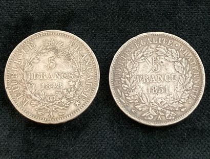 Set of two silver coins 5F

Lot sold by designation...