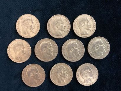 Lot of 10 20 F gold coins, worn and rubbed

Sold...