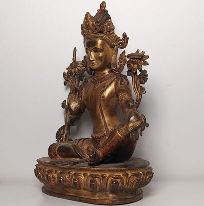 TIBET late 19th/early 20th century
Gilded...
