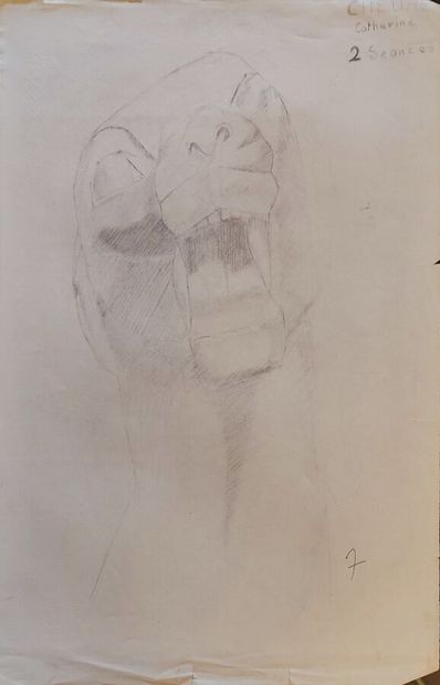 CHEURET Catherine 
Portfolio of charcoal...