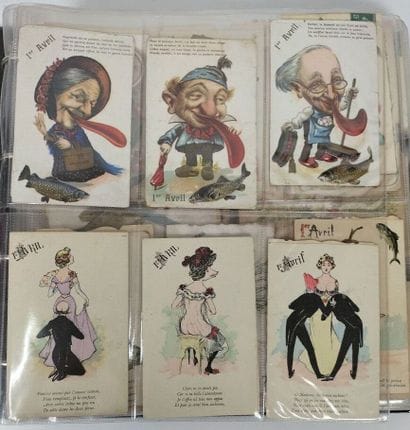 Album of postcards on the theme of April...