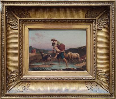 19th century French school
Farmer crossing...