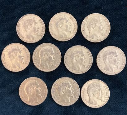 Lot of 10 20 F gold coins, worn and rubbed

Sold...