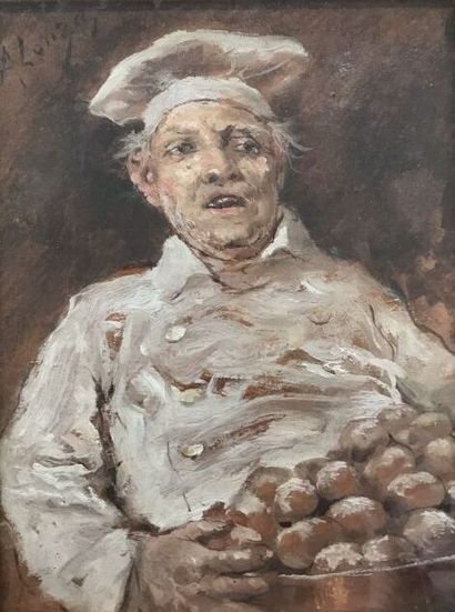 LONZA Antonio (1846-1918)
The baker
Oil on...