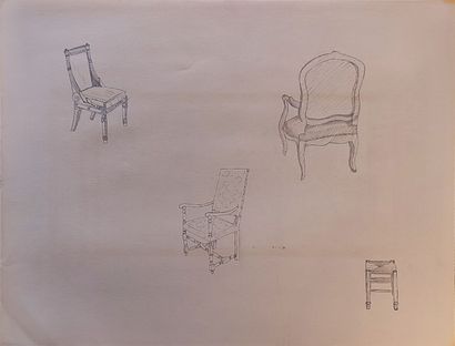 CHEURET Catherine 
Portfolio of charcoal...