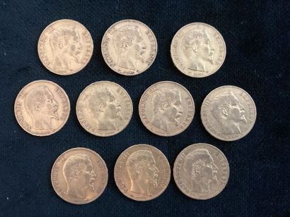 Lot of 10 20 F gold coins, worn and rubbed

Sold...