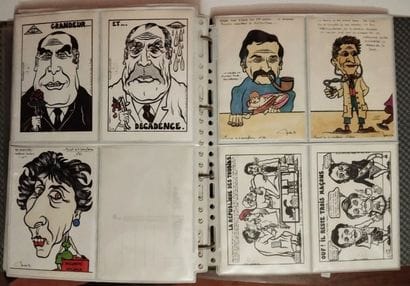 Set of political posters and postcards (caricatures)...