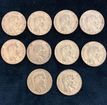 Lot of 10 20 F gold coins, worn and rubbed

Sold...