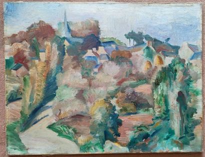 Modern school 
Landscape 
Oil on canvas
Height...