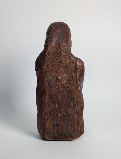 Carved oak bust of a Virgin of Calvary or...