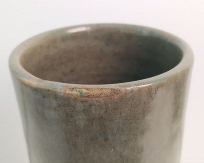 CHINA 
High-necked green celadon-glazed porcelain...