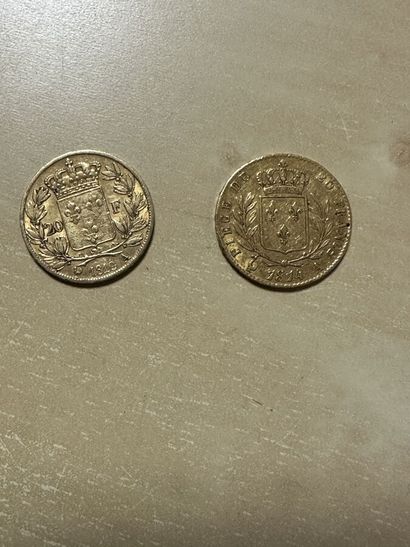2 pieces of 20 francs Louis XVIII gold

Lot...