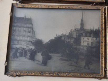 Set of 6 framed photographs on glass plates
Height...