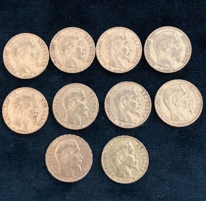 Lot of 10 20 F gold coins, worn and rubbed

Sold...