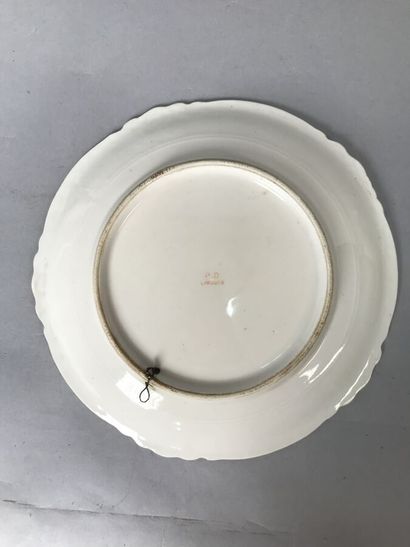 Three ceramic plates decorated with tennis...
