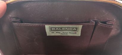 1 BALENCA shoulder bag in burgundy snake-effect...