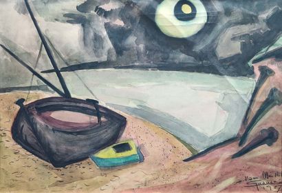 GUANSE Antonio (1926-2008)
Boats
gouache
signed...