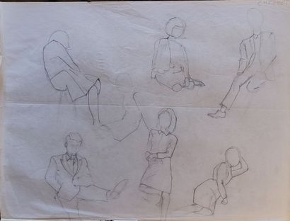 CHEURET Catherine 
Portfolio of charcoal...